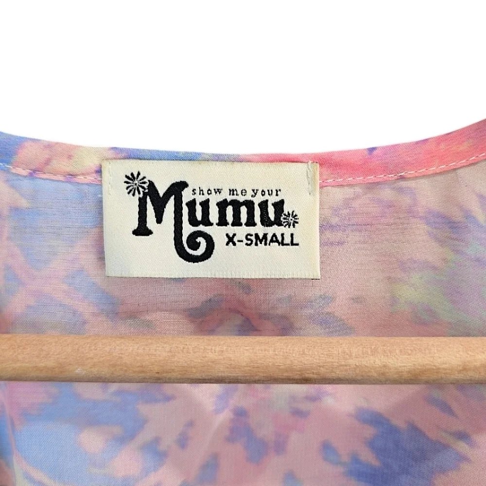 Show Me Your Mumu Kaftan Kimono Tunic Watercolor XS Colorful Fairycore Ethereal - Picture 12 of 12